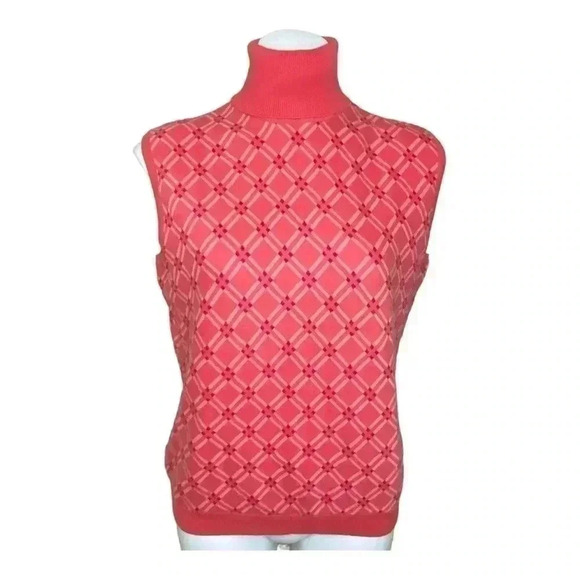 Burberry golf novacheck turtleneck tank top sweater size large sleeveless - Picture 1 of 9
